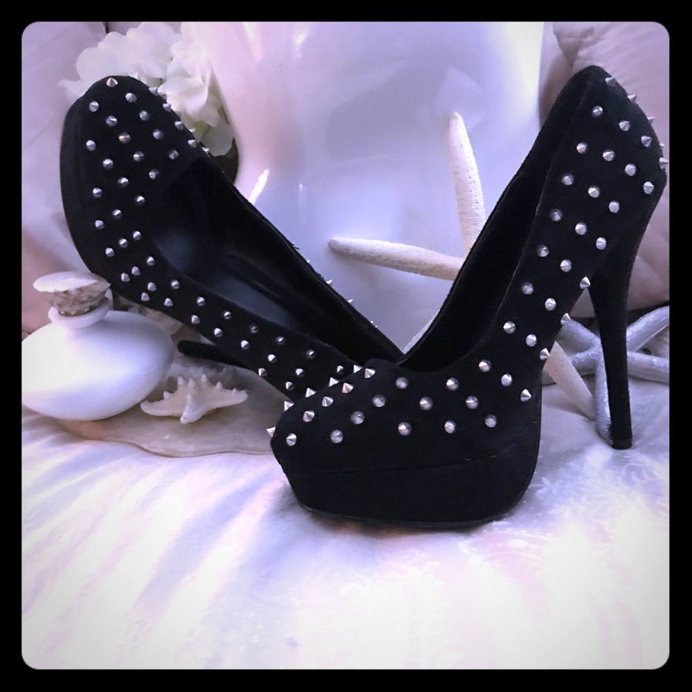 Studded Platform Heels